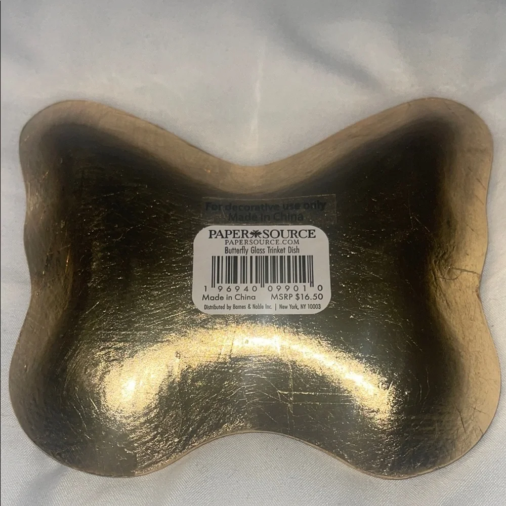 Paper Source Butterfly Jewelry/Trinket Dish - Blue and Gold - Picture 3 of 5